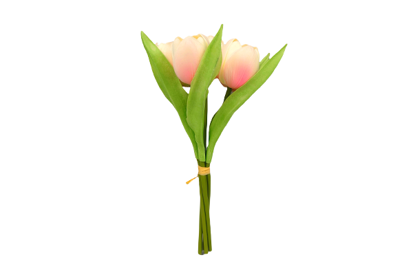 PU Egg Tulip 6 Head Handle Bouquet